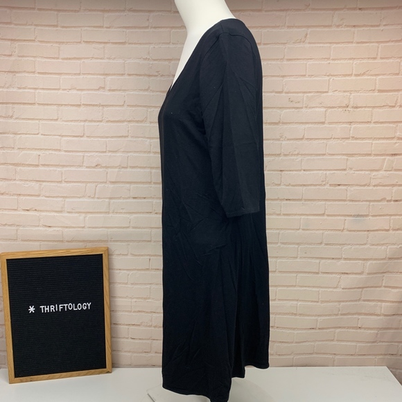 Eileen Fisher Black VISCOSE JERSEY TUNIC - Picture 5 of 8